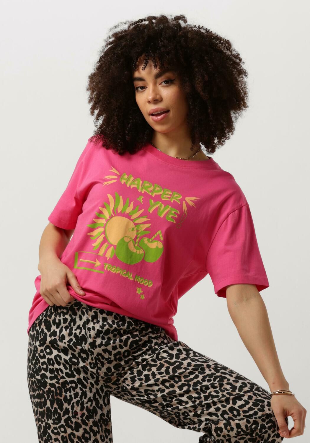 HARPER & YVE Dames Tops & T-shirts Tropical-ss Roze