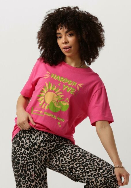 Roze HARPER & YVE T-shirt TROPICAL-SS - large