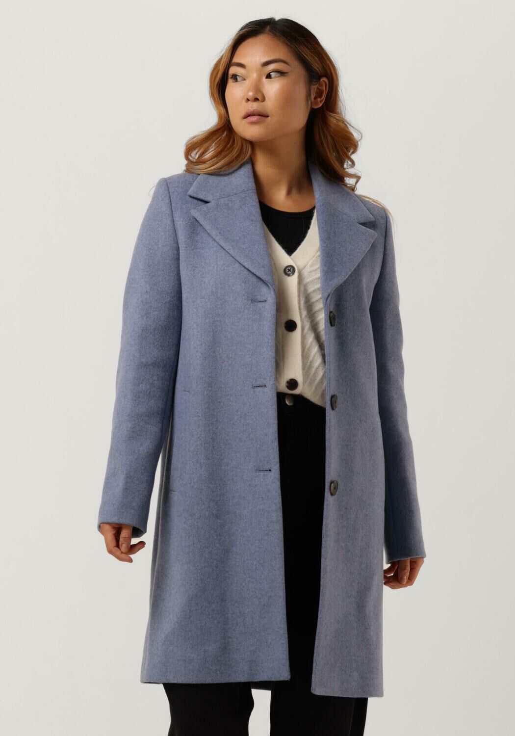 Grijze SELECTED FEMME Mantel NEW SASJA WOOL COAT B Omoda