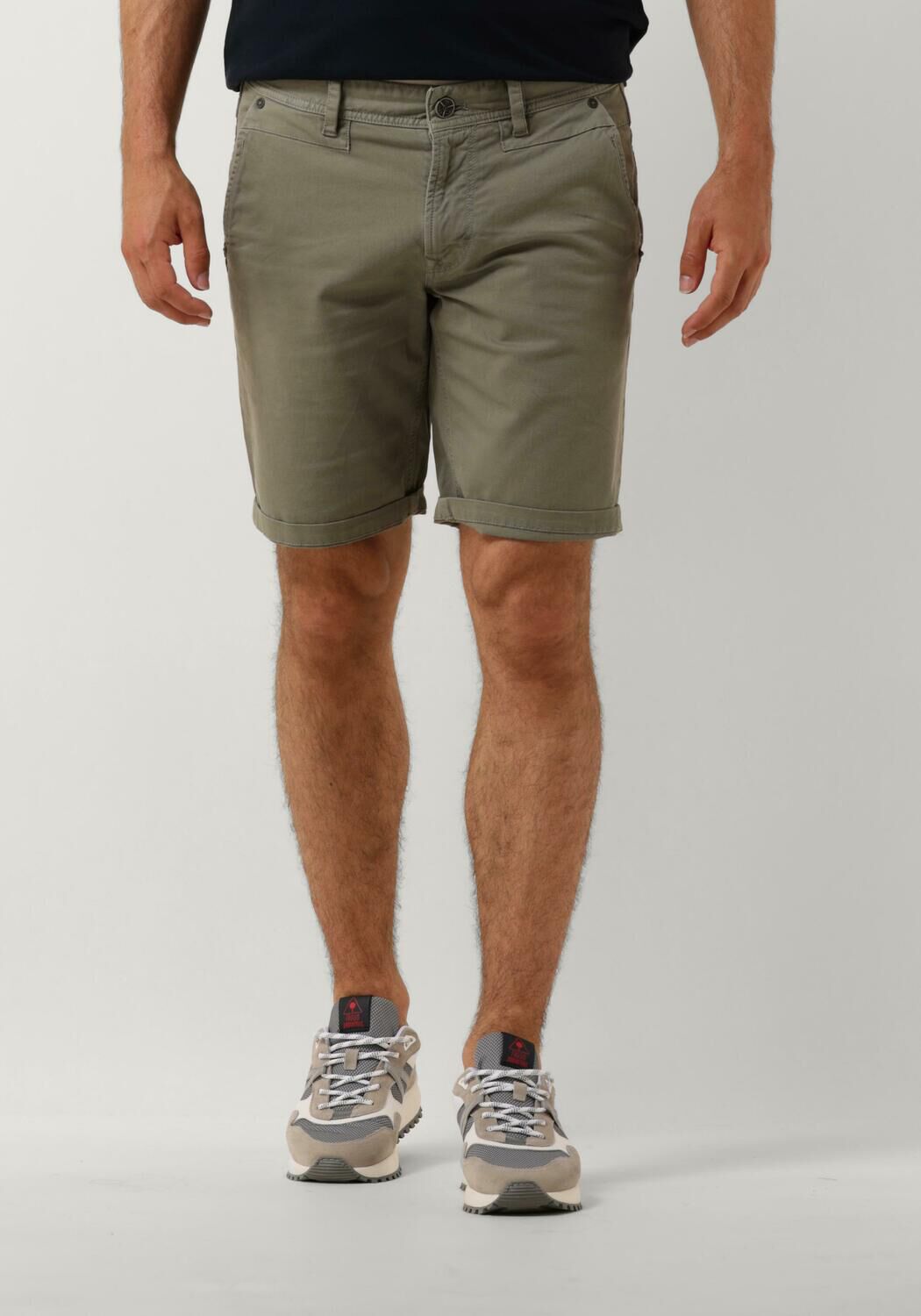 PME LEGEND Heren Broeken Twin Wasp Chino Shorts Fancy Structured Groen