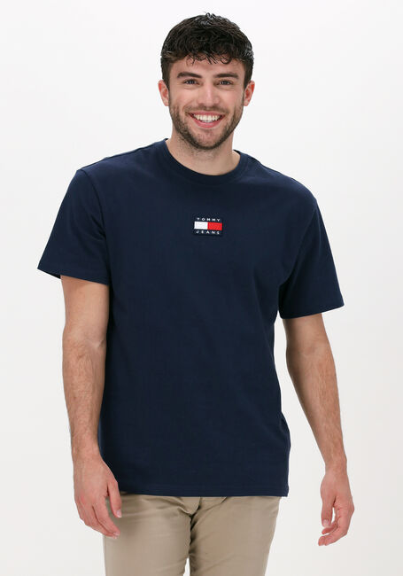Donkerblauwe TOMMY JEANS T-shirt TJM TOMMY BADGE TEE - large