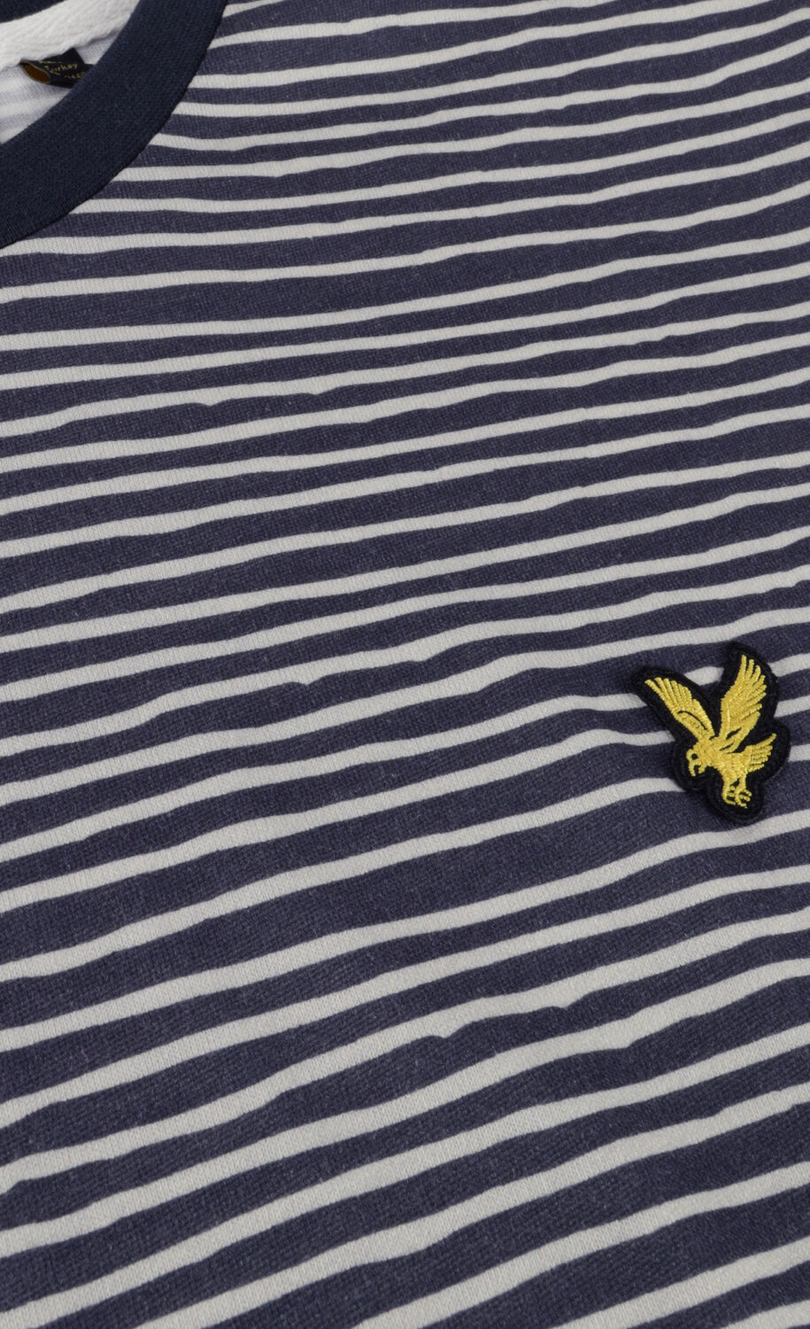 Donkerblauwe LYLE & SCOTT T-shirt BRETON STRIPE T-SHIRT - large
