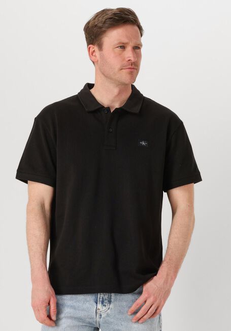 Zwarte CALVIN KLEIN Polo WOVEN LABEL POLO - large