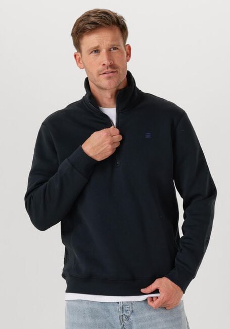 Donkerblauwe G-STAR RAW Sweater PREMIUM CORE HALF ZIP R SW L\S - large