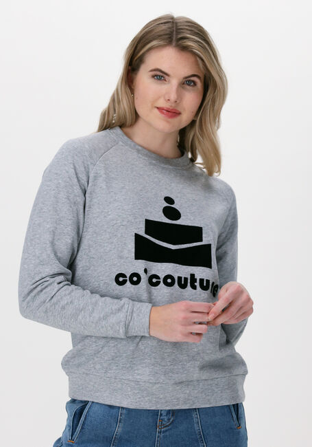 Grijze CO'COUTURE Sweater CLUB FLOC SWEAT - large