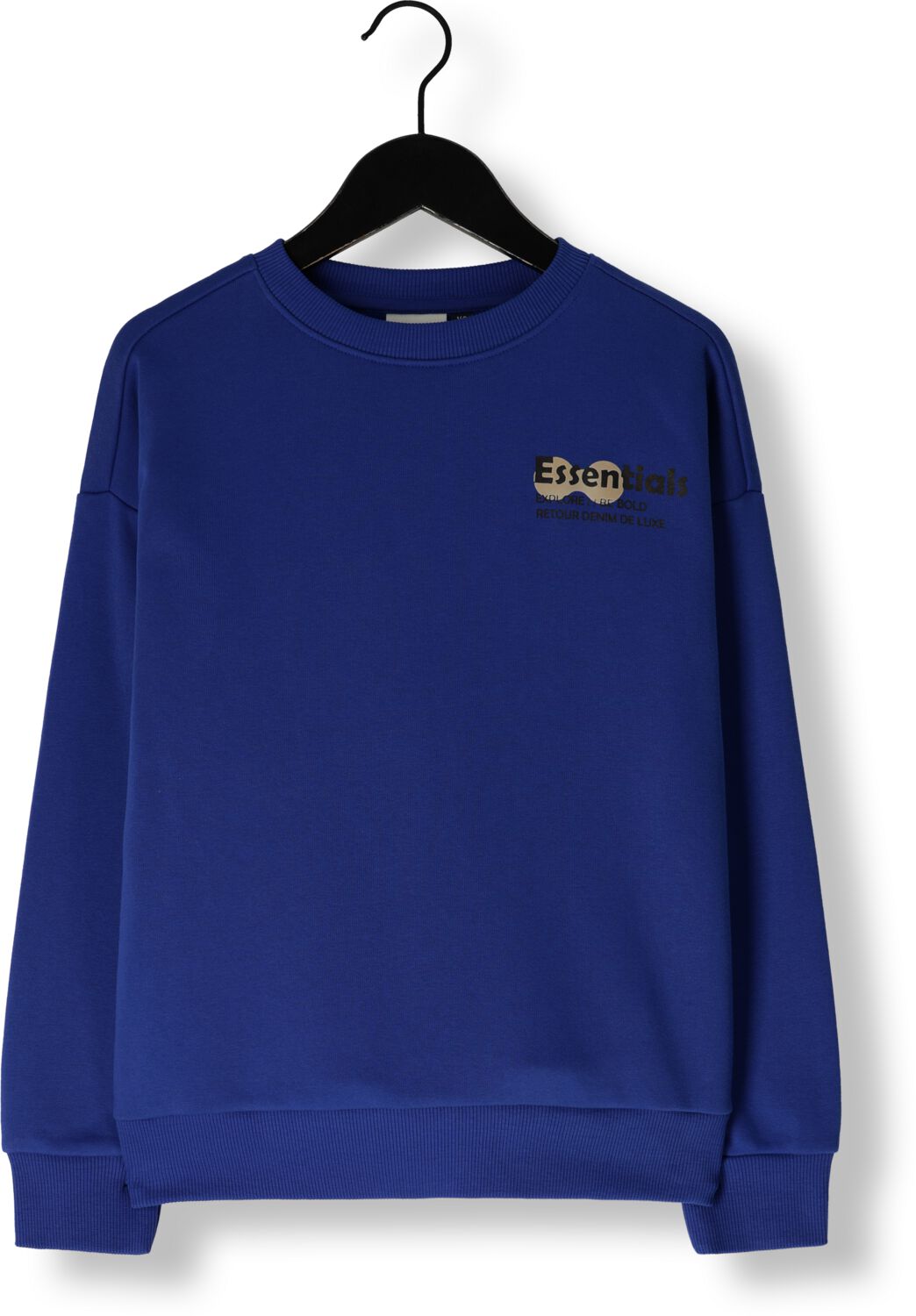Retour Jeans sweater Hidde met backprint kobaltblauw Backprint 170 176