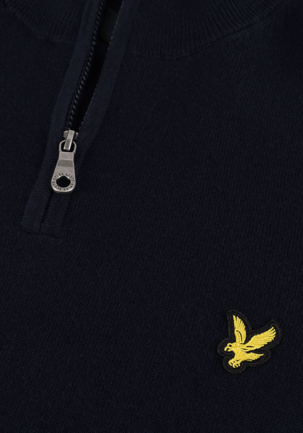 Donkerblauwe LYLE & SCOTT Trui COTTON MERINO QUARTER ZIP JUMPER - large