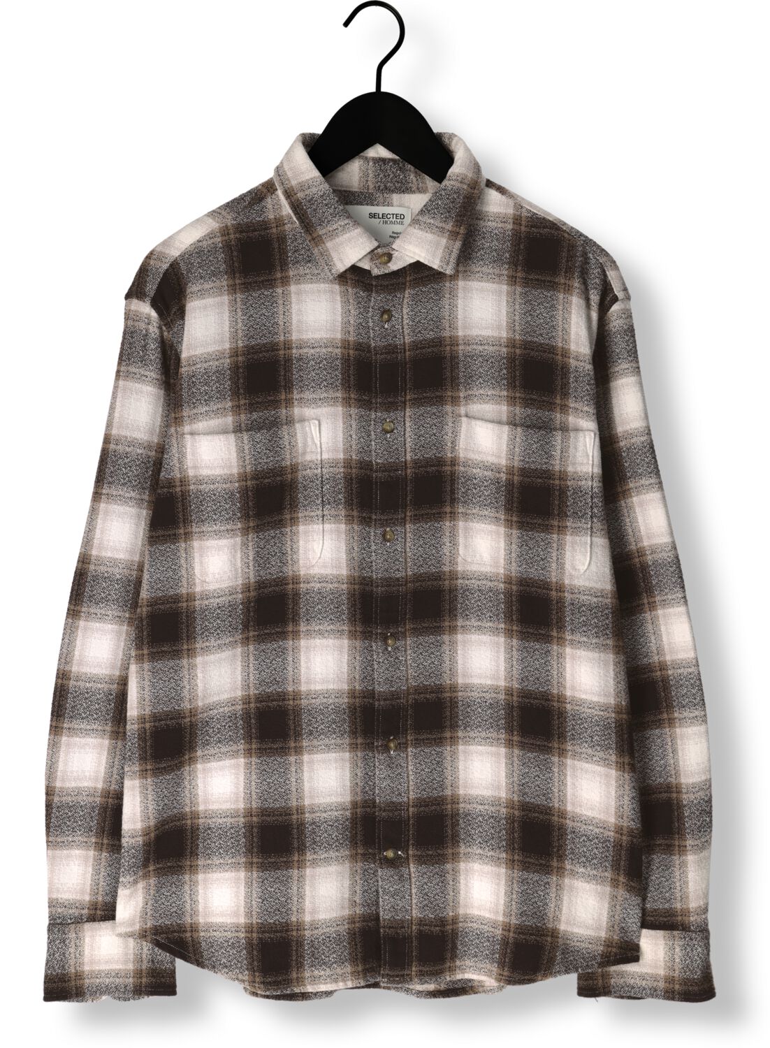SELECTED HOMME Heren Polo's & T-shirts Slhlooseoscar Ss O-neck Tee Noos Bruin