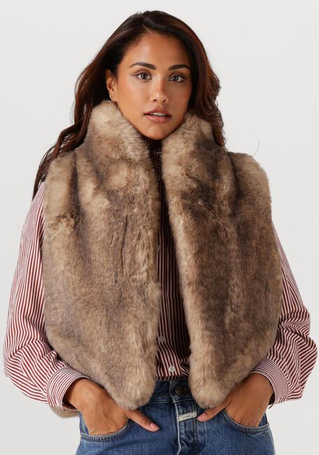 Zand VANESSA BRUNO Faux fur jas MARCELLO VEST - large