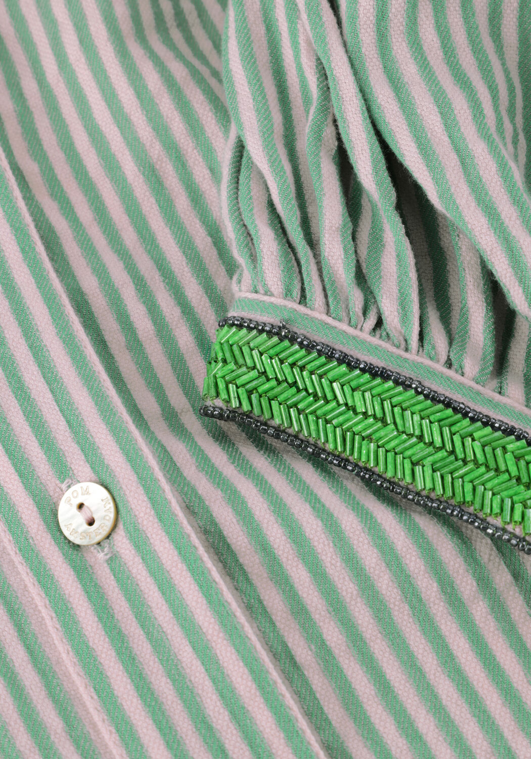 Multi POM AMSTERDAM Blouses BLOUSE SEERSUCKER GREEN PINK - large