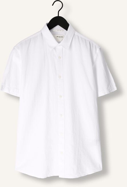 Witte SELECTED MEN Casual overhemd SLHSLIMNEW-LINEN SHIRT SS CLASSIC Witte SELECTED MEN Casual overhemd SLHSLIMNEW-LINEN SHIRT SS CLASSIC - large