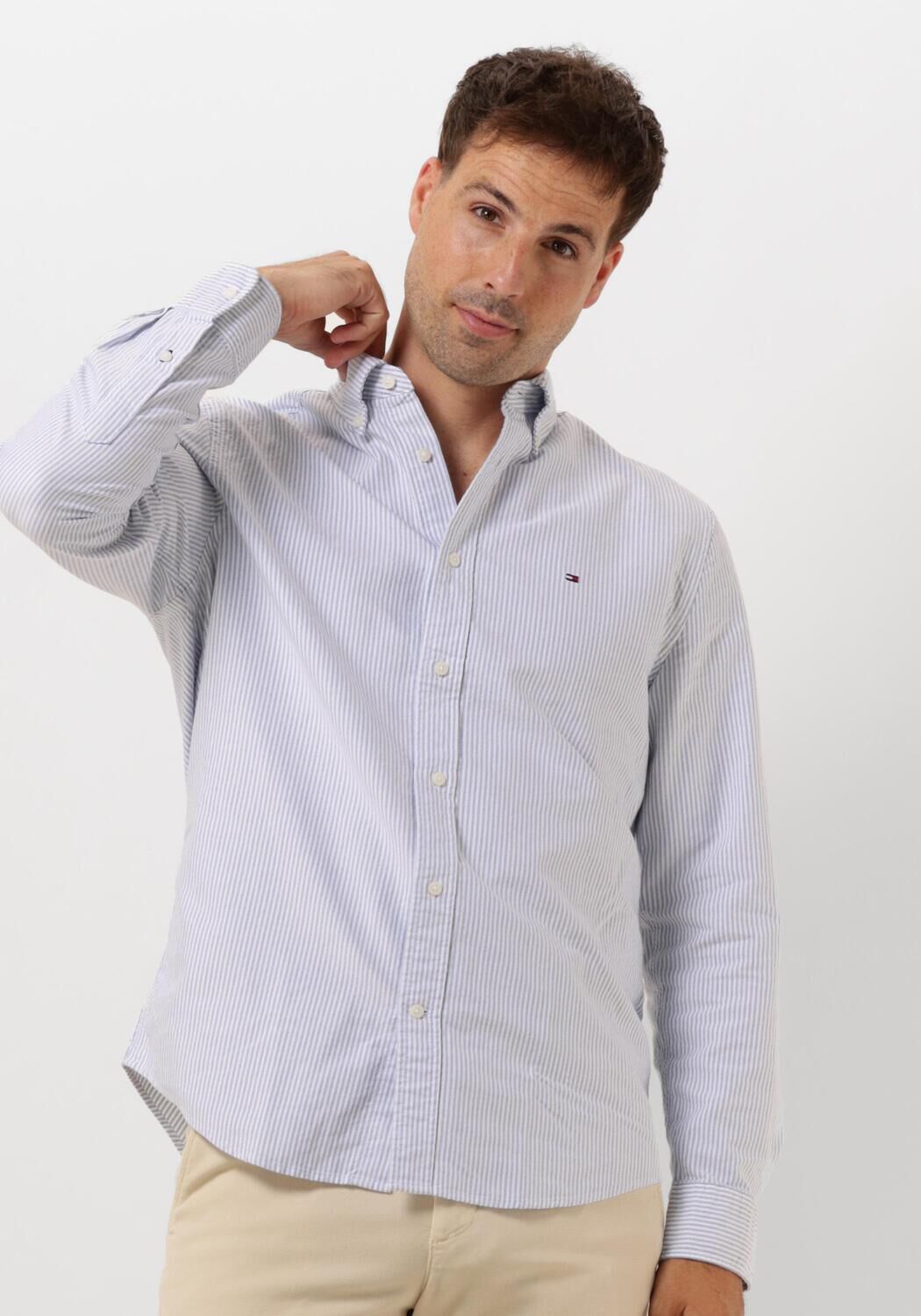 TOMMY HILFIGER Heren Overhemden Heritage Oxford Stripe Rf Shirt Blauw
