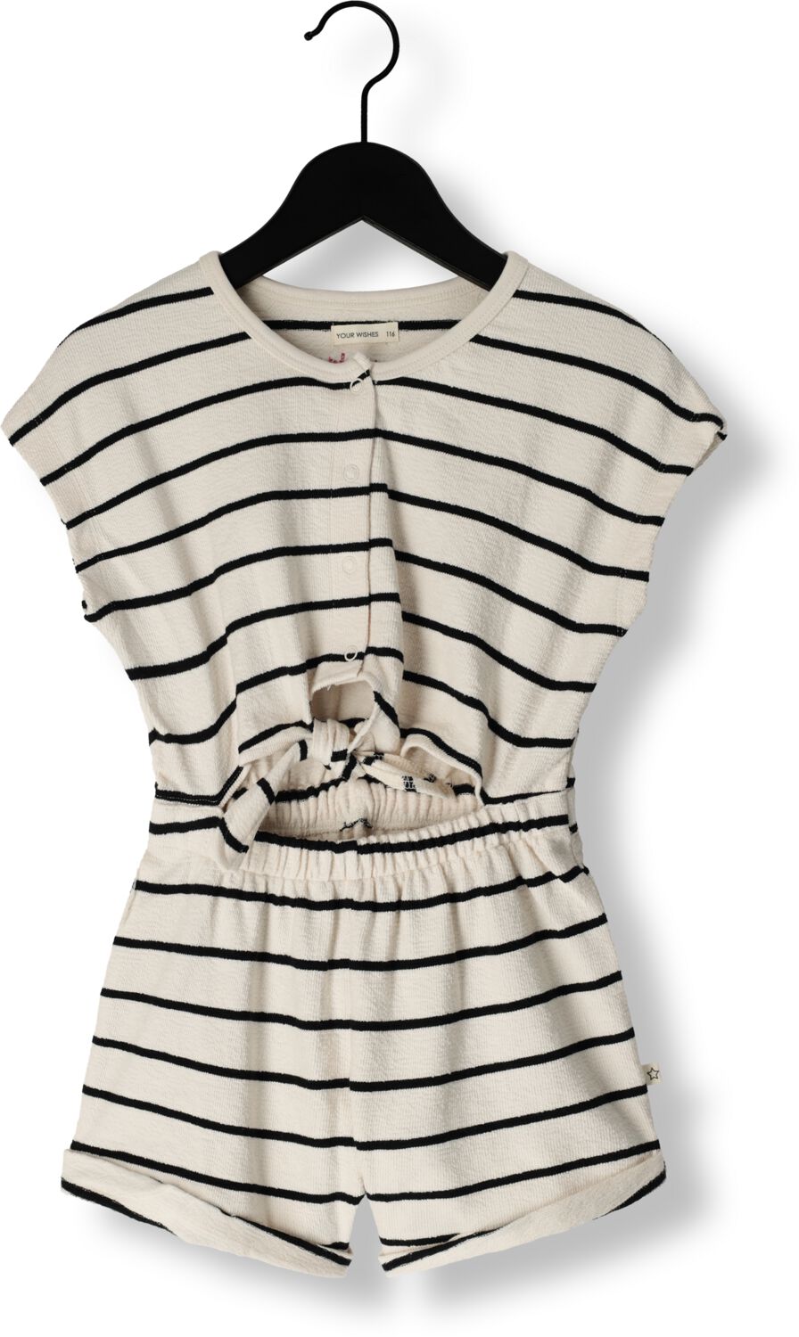 YOUR WISHES Meisjes Jumpsuits Stripes Front Tie Playsuit Ecru
