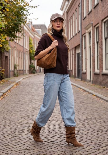 Bruine Y.A.S. Coltrui YASEMILA 2/4 ROLL NECK KNIT PULLOVER S. - large