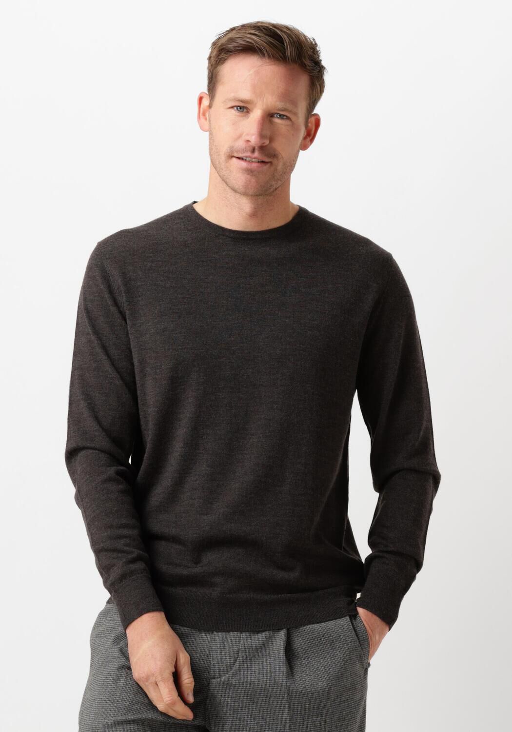PROFUOMO Heren Truien & Vesten Pullover Crewneck Bruin