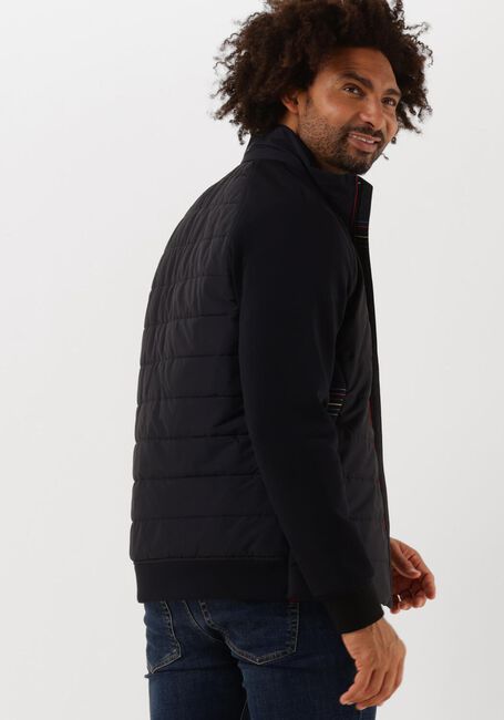 Donkerblauwe PS PAUL SMITH Gewatteerde jas MENS MIXED MEDIA JACKET - large