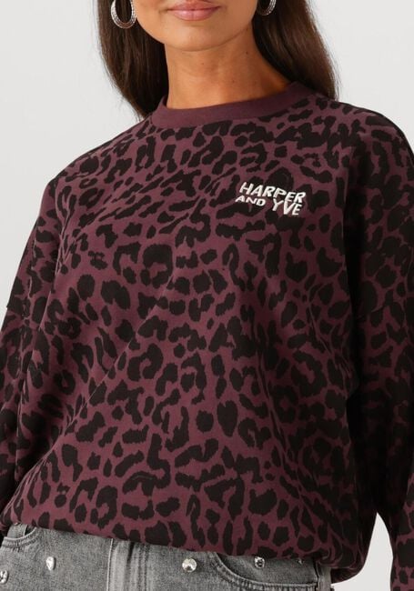 Paarse HARPER & YVE Trui LEOPARD-SW - large