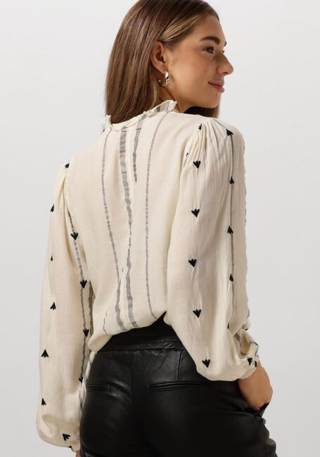 Witte SUMMUM Top TOP VISCOSE EMBROIDERED STRIPE - large