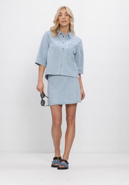 Blauwe OBJECT Shorts OBJSANNI MW SHORT DENIM SKIRT - large