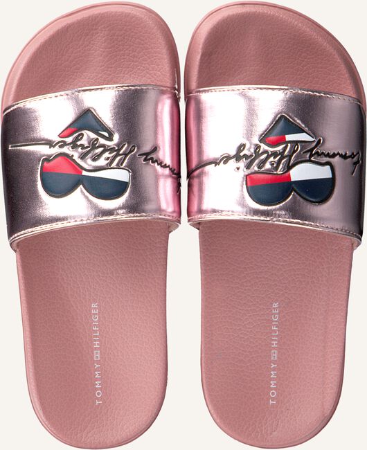 Roze TOMMY HILFIGER Badslippers HEART PPINT POOL SLIDE Roze TOMMY HILFIGER Badslippers HEART PPINT POOL SLIDE - large