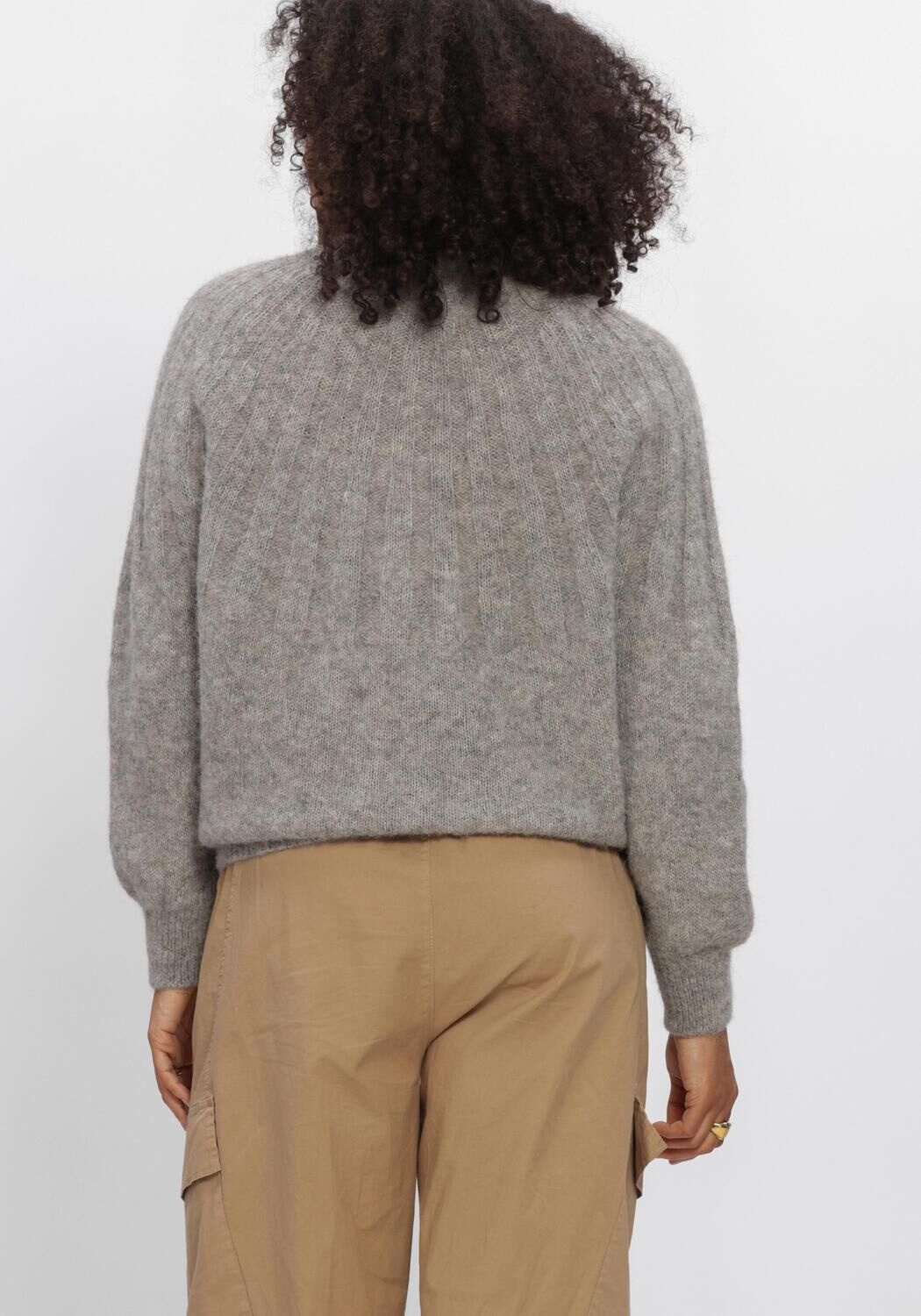 Lichtgrijze BY-BAR Trui ZOE PULLOVER - large