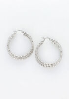 Zilverkleurig NOTRE-V Oorbellen EARRING DOUBLE RING - medium