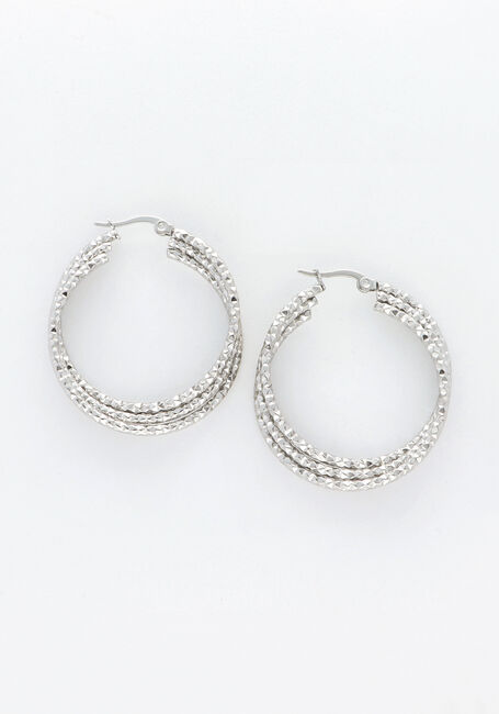 Zilverkleurig NOTRE-V Oorbellen EARRING DOUBLE RING - large
