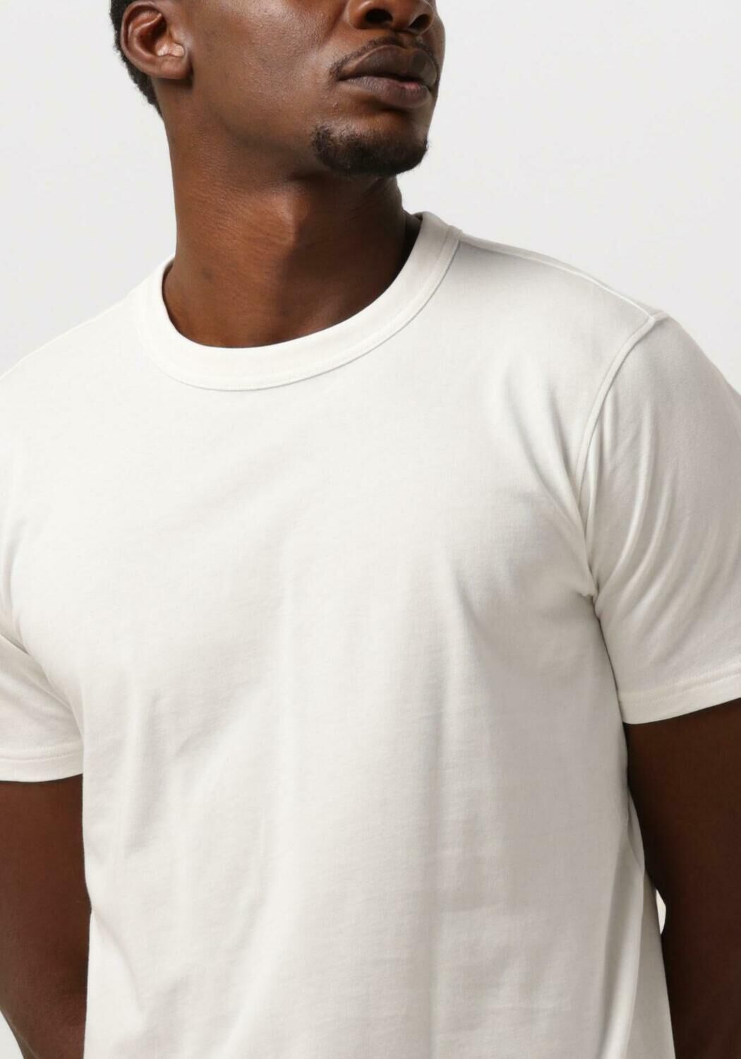 PROFUOMO Heren Polo's & T-shirts T-shirt Short Sleeve Jersey Gebroken Wit