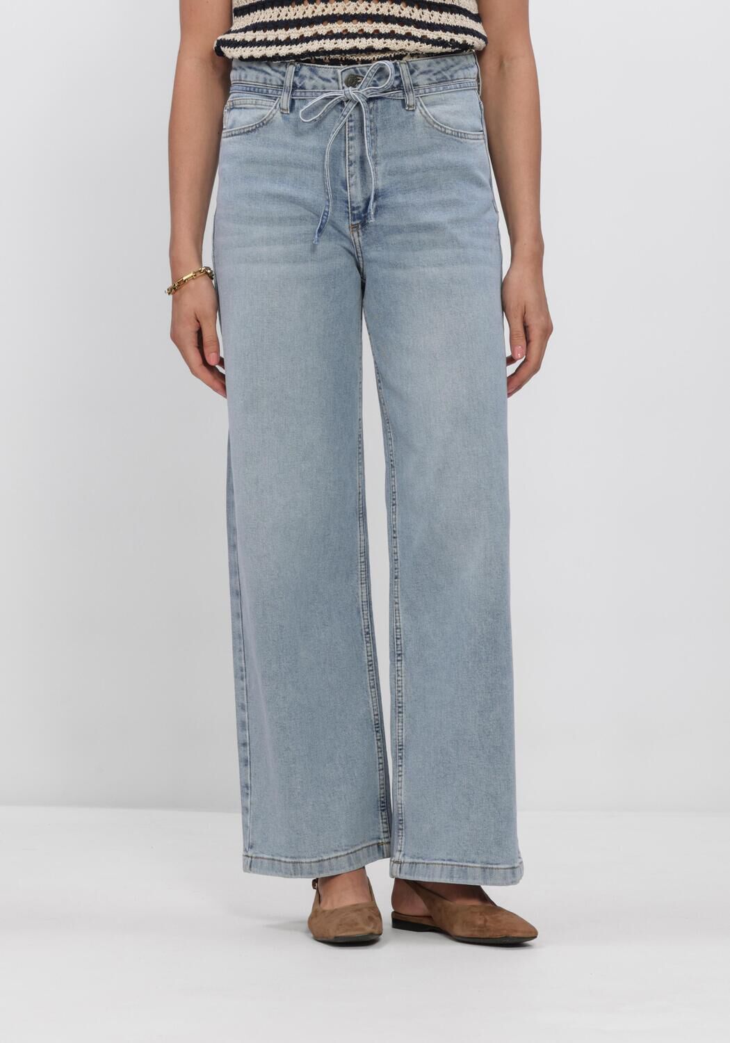 Blauwe MODSTR&Ouml;M Wide jeans ISOLDEMD SOLID PANTS - large