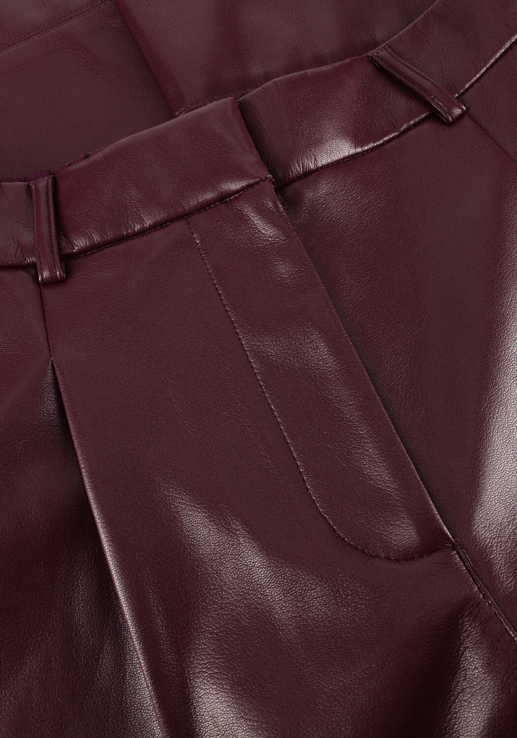 Bordeaux DANTE6 Wijde broek JULES FAUX LEATHER PANTS - large