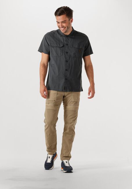 Donkergrijze PME LEGEND Casual overhemd SHORT SLEEVE SHIRT CTN  BEDFORD - large