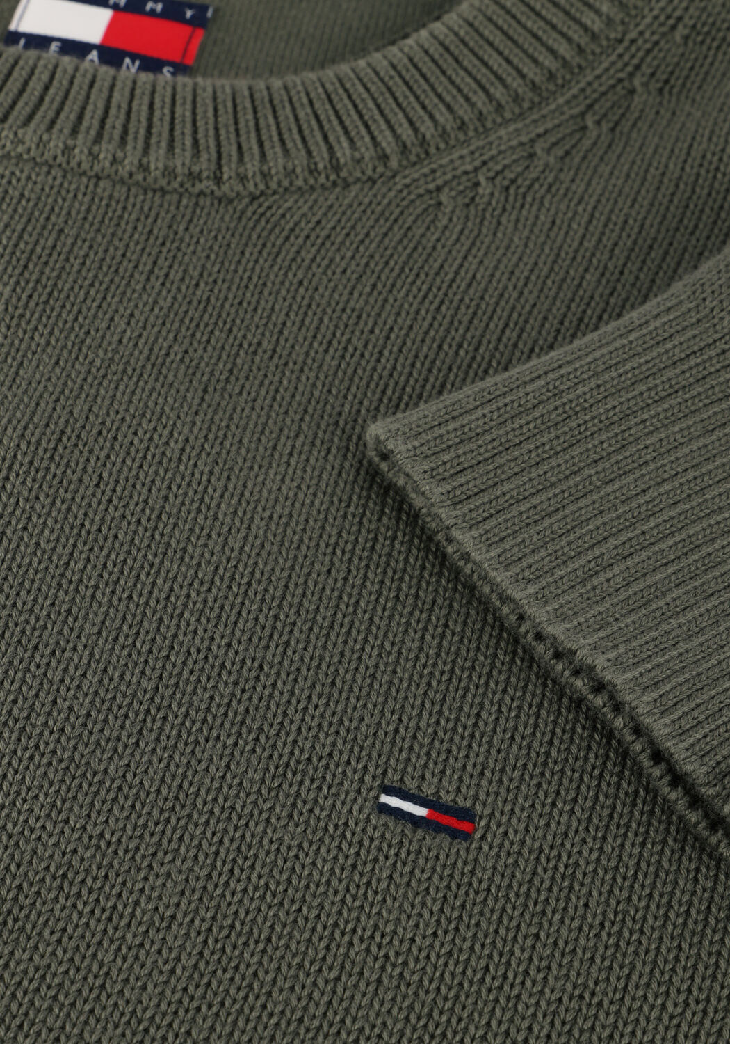 Olijf TOMMY JEANS Trui TJM SLIM ESS SWEATER EXTS - large