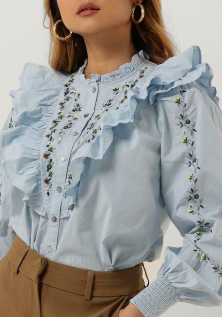 Lichtblauwe Y.A.S. Blouses YASKENLY LS SHIRT - large