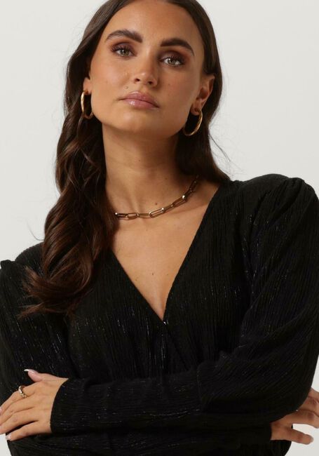 Zwarte ALIX THE LABEL Mini jurk LADIES KNITTED GLITTER DRESS - large