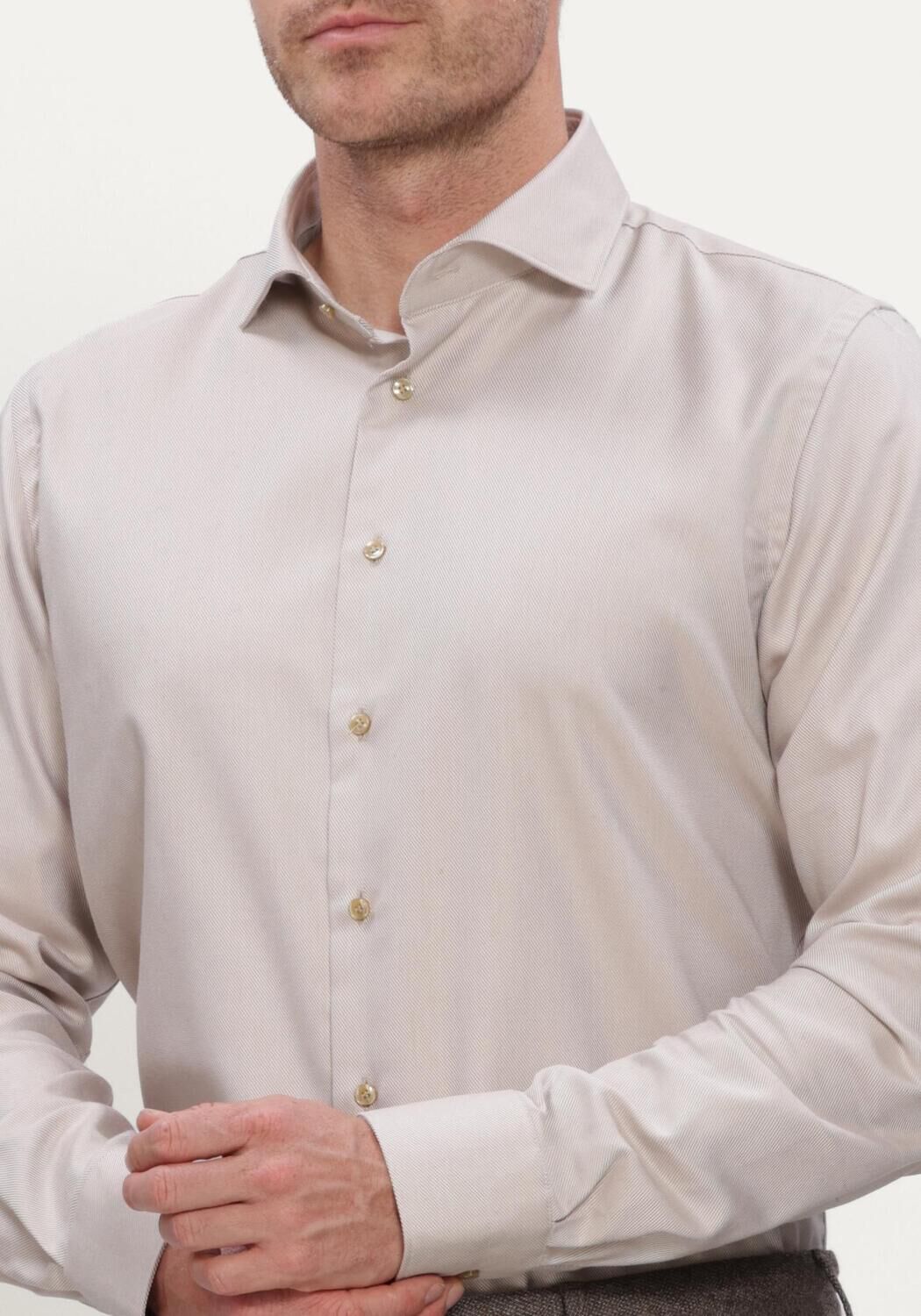Beige PROFUOMO Klassiek overhemd CLASSIC - large