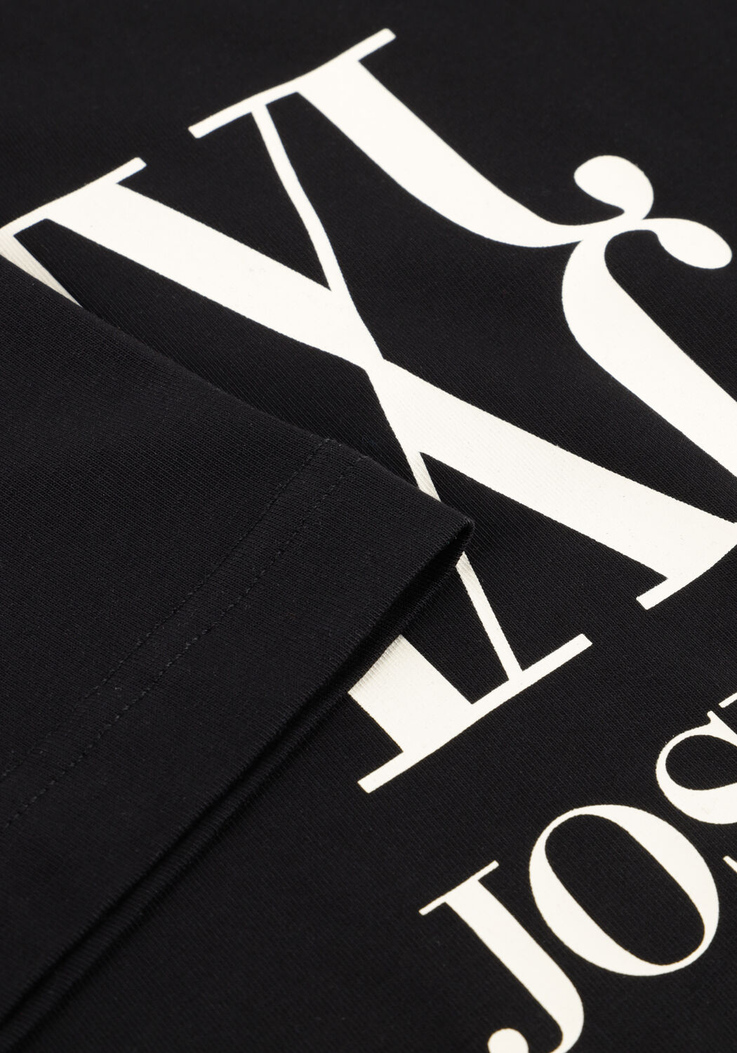 Zwarte JOSH V T-shirt JV DORIE MONOGRAM SLIM FIT T-SHIRT - large