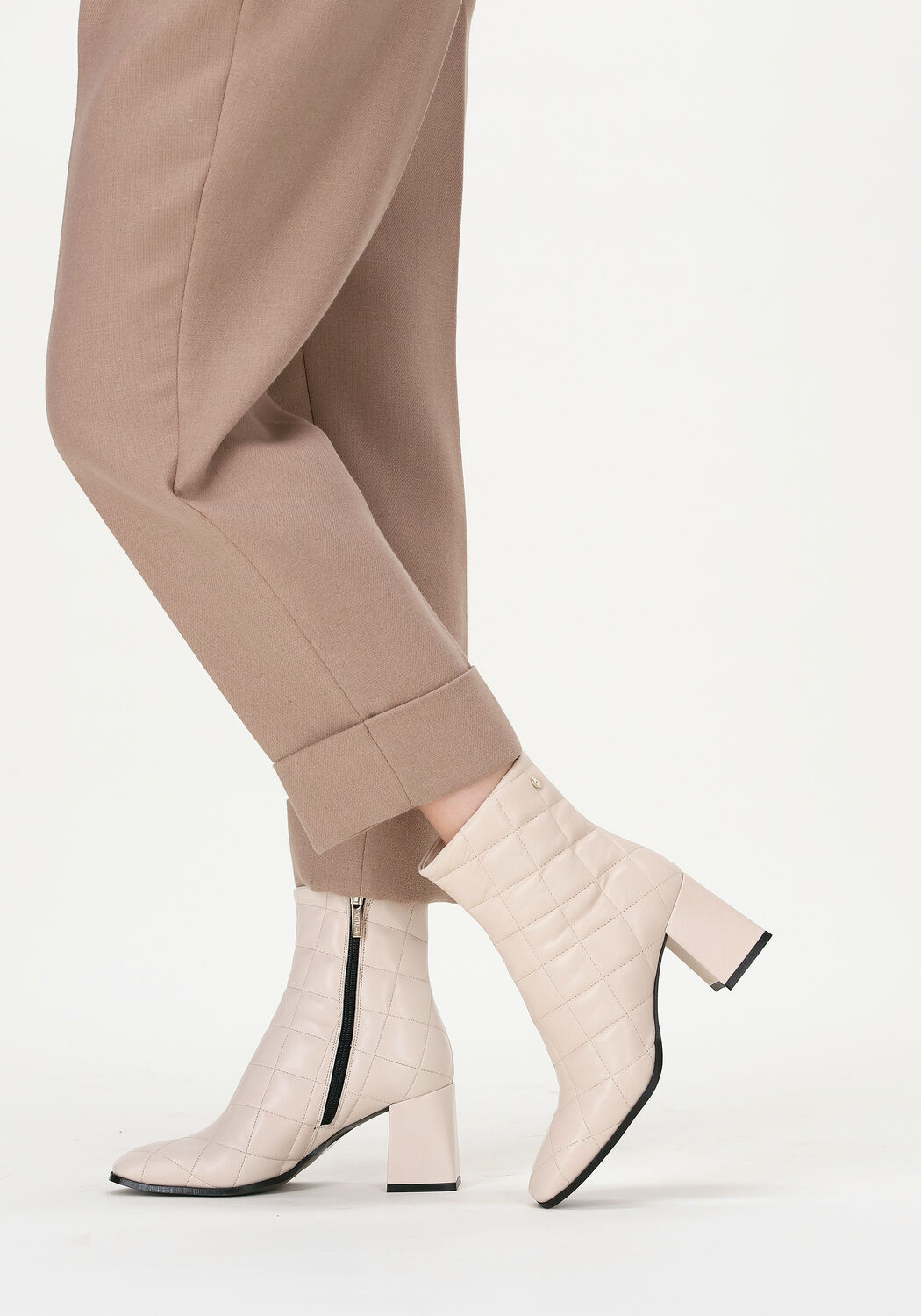 Witte NOTRE-V Enkellaarsjes 51551 - large