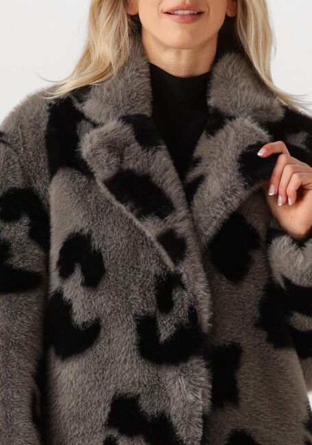 Grijze SILVIAN HEACH Faux fur jas LONG FURR COAT LEMOS - large