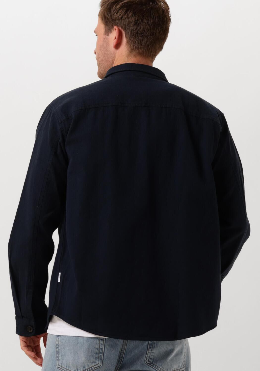 SELECTED HOMME Heren Overshirts Slh-heavy Twill Overshirt Ls Donkerblauw