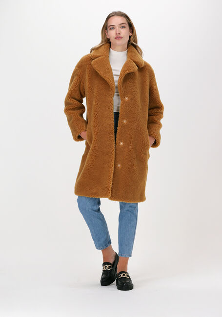 Bruine STAND STUDIO Teddy jas CAMILLE COCOON COAT TEDDY - large