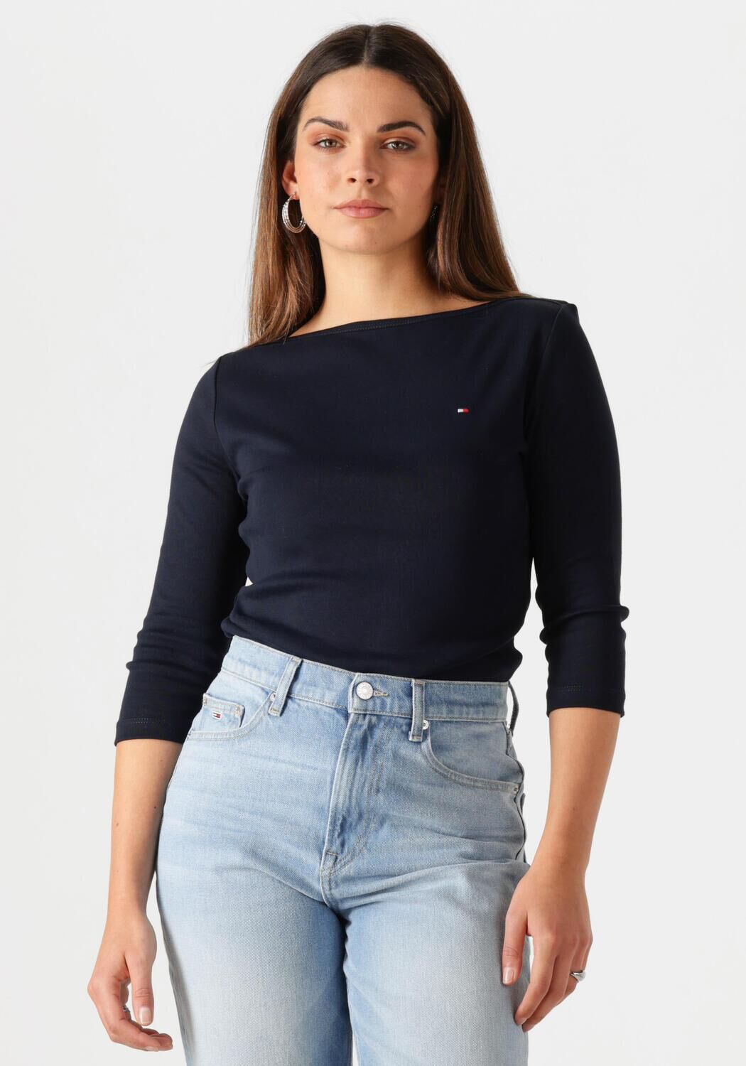 TOMMY HILFIGER Dames Tops & T-shirts New Cody Slim Boat-nk 3 4slv Blauw