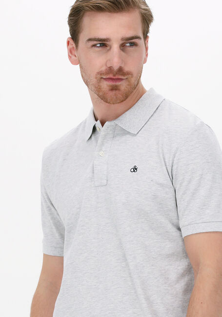 Lichtgrijze SCOTCH & SODA Polo PIQUE POLO - large