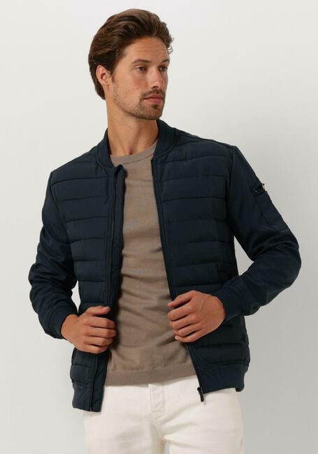 Donkerblauwe PURE PATH Gewatteerde jas PADDED JACKET WITH FRONT AND SLEEVE POCKETS - large