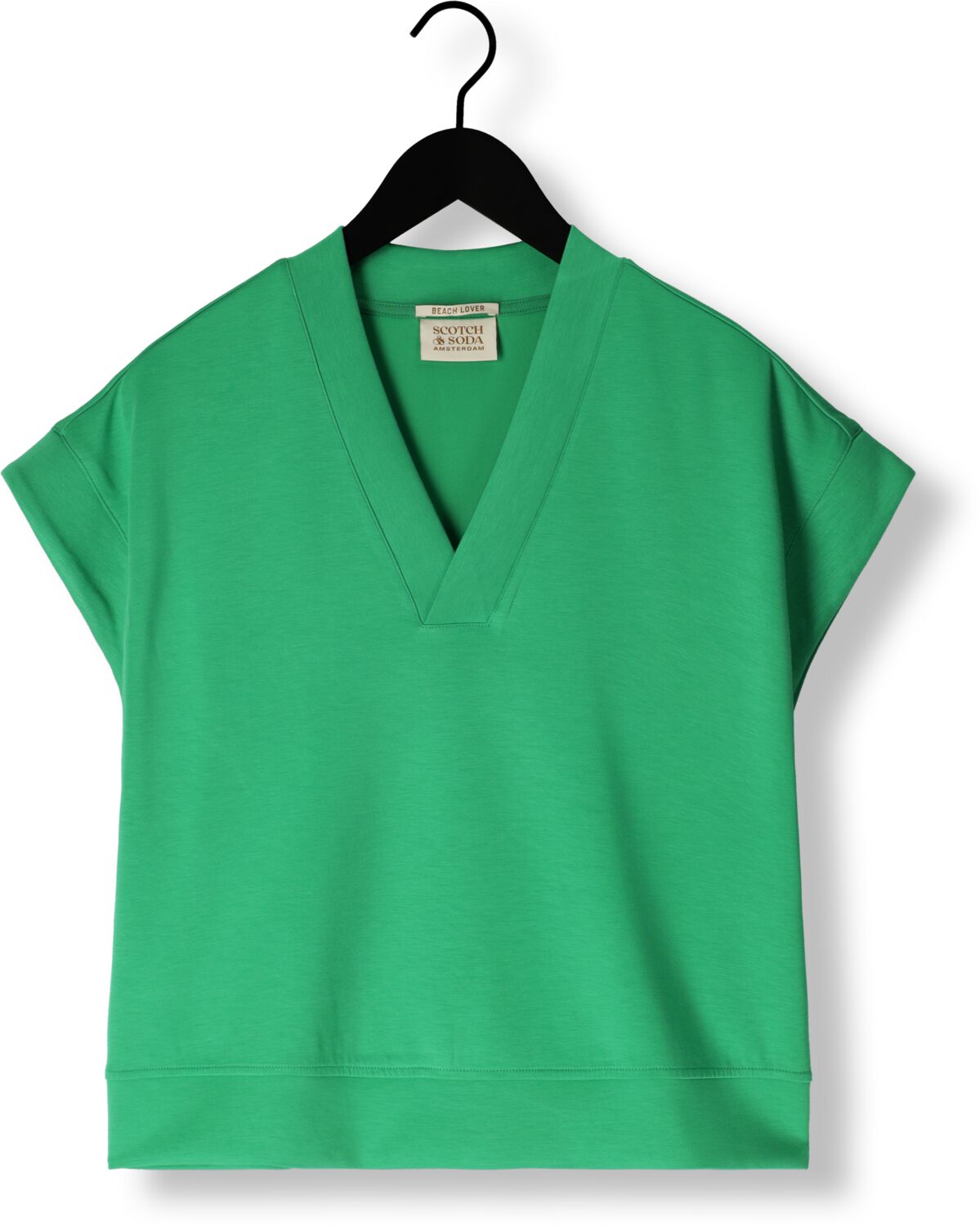 SCOTCH & SODA Dames Truien & Vesten V-neck Sleeveless Modal Sweatshirt Groen