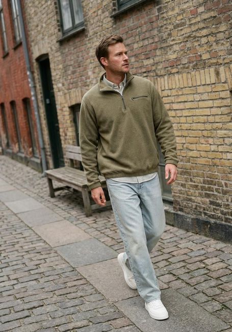 Groene FOR&Eacute;T Casual overhemd LIFE SHIRT - large