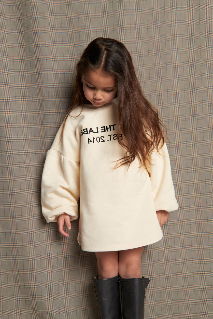 Ecru ALIX MINI Mini jurk SWEAT DRESS - large