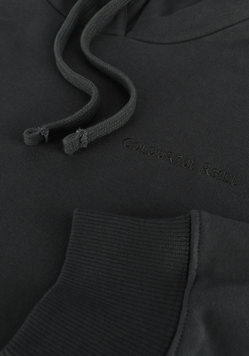 Grijze COLOURFUL REBEL Sweater BORN LUCKY EMBRO OVERSIZED HOO - large