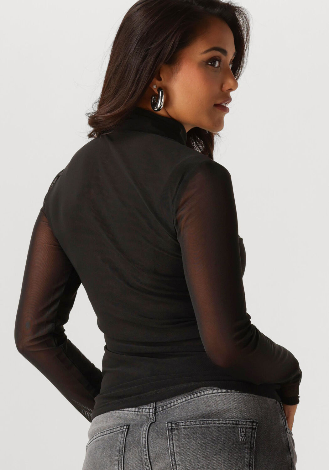 NOTRE-V Dames Tops & T-shirts Nv-guliana Mesh Top Zwart