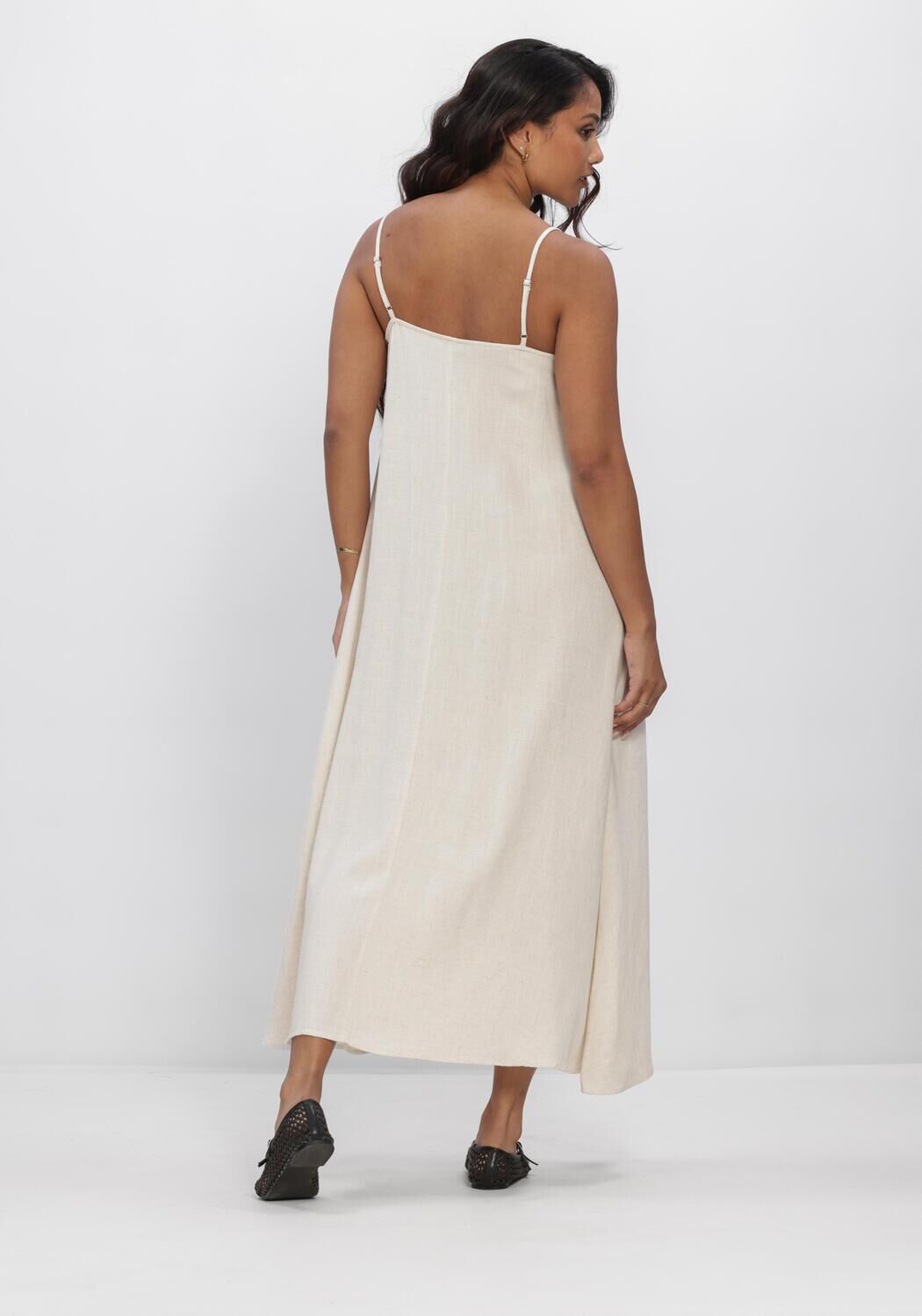 Beige OBJECT Jurken OBJSANNE LO STRAP DRESS - large