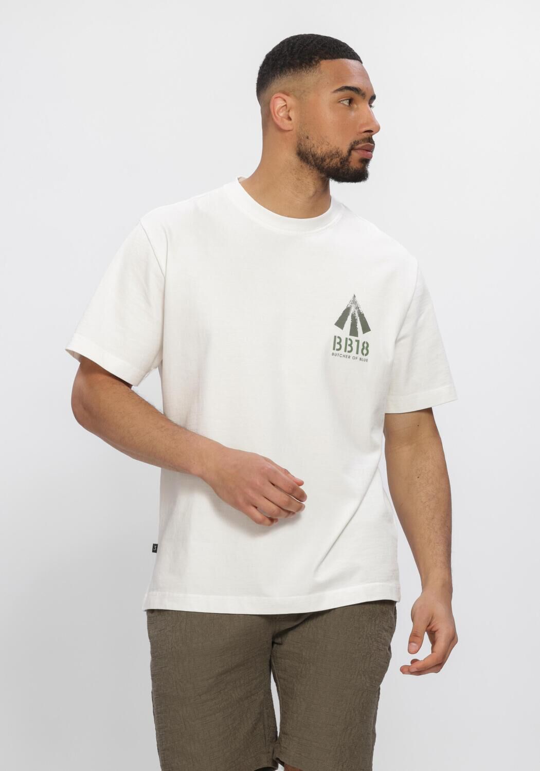 Witte BUTCHER OF BLUE T-shirt ARMY CARLOW LOOSE TEE - large